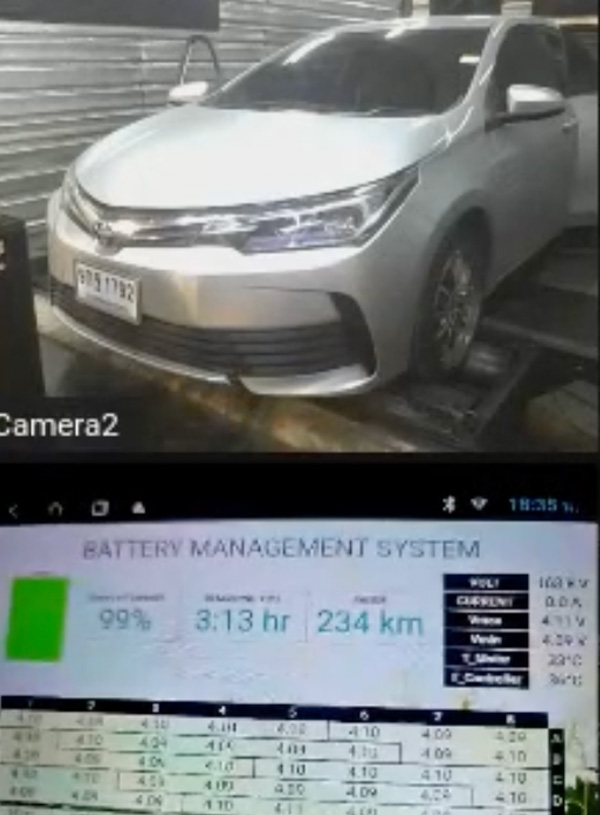 Toyota Altis แปลงจากเครื่องยนต์สันดาปเป็นรถไฟฟ้า Ev Emission Test